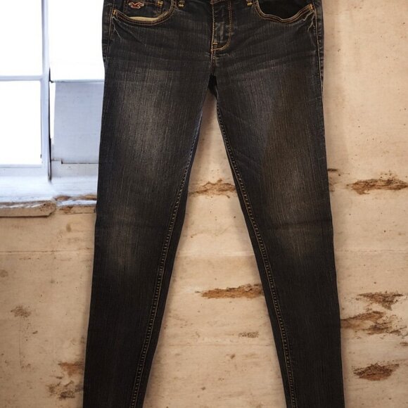 Hollister Ultra Skinny Jeans – Size 3R (26/29) Dark Wash, Dark Stitch - Picture 4 of 11